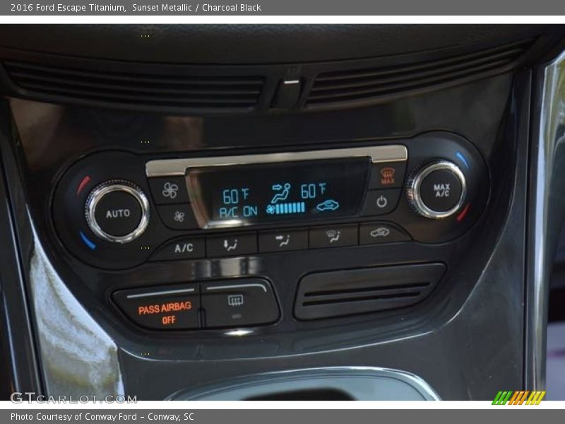 Sunset Metallic / Charcoal Black 2016 Ford Escape Titanium
