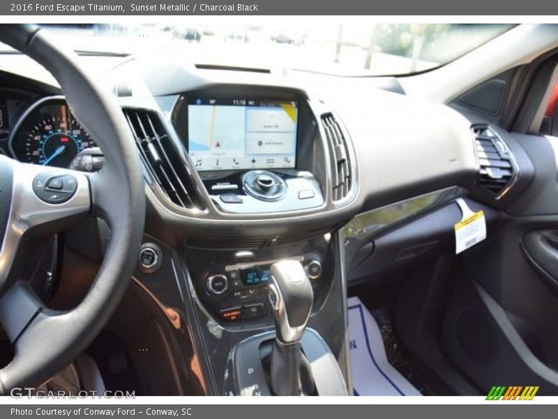 Sunset Metallic / Charcoal Black 2016 Ford Escape Titanium