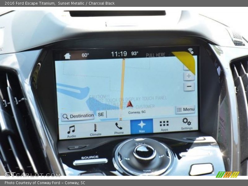 Sunset Metallic / Charcoal Black 2016 Ford Escape Titanium