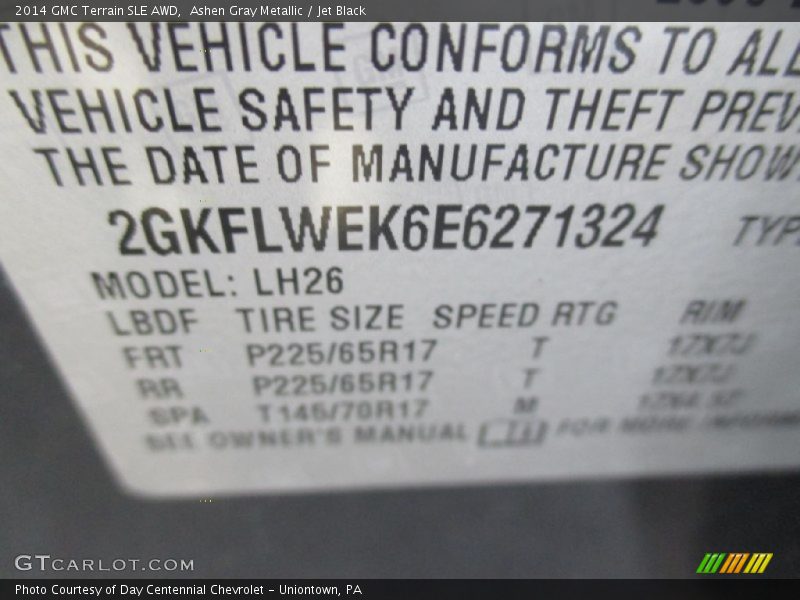 Ashen Gray Metallic / Jet Black 2014 GMC Terrain SLE AWD