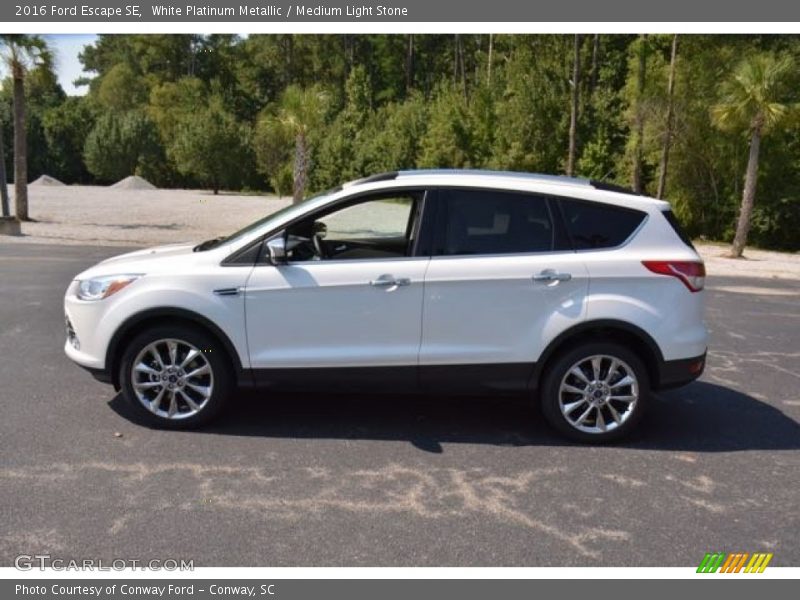 White Platinum Metallic / Medium Light Stone 2016 Ford Escape SE
