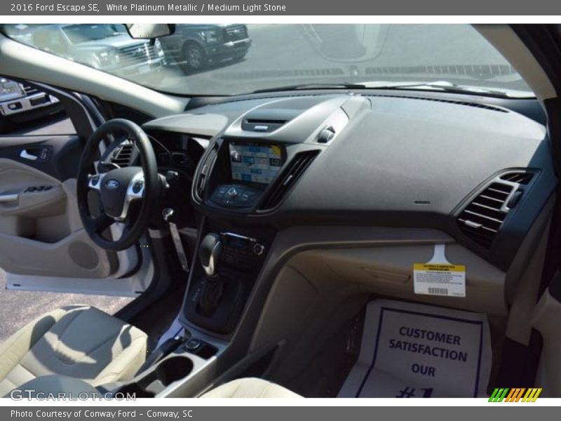White Platinum Metallic / Medium Light Stone 2016 Ford Escape SE