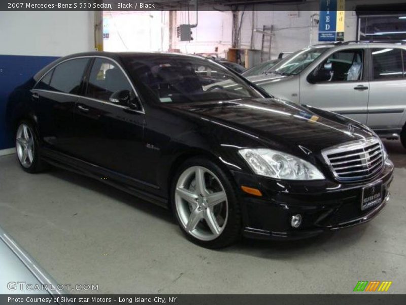 Black / Black 2007 Mercedes-Benz S 550 Sedan
