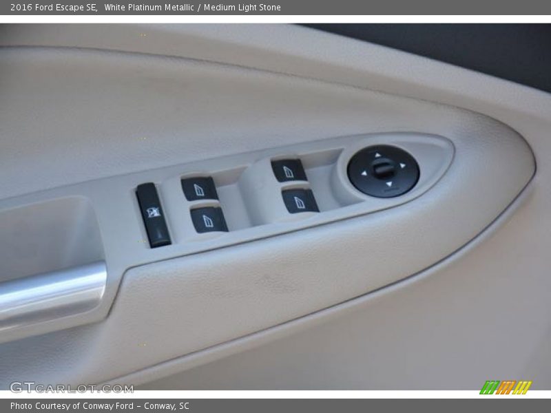 White Platinum Metallic / Medium Light Stone 2016 Ford Escape SE