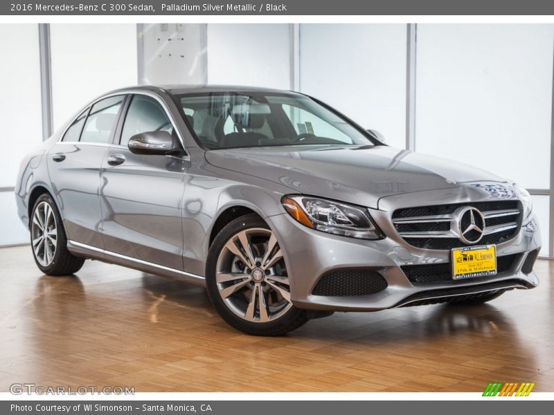 Palladium Silver Metallic / Black 2016 Mercedes-Benz C 300 Sedan