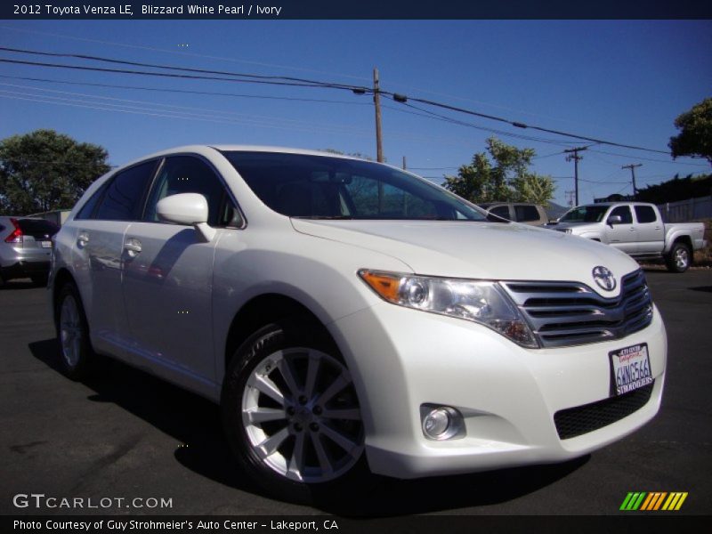 Blizzard White Pearl / Ivory 2012 Toyota Venza LE