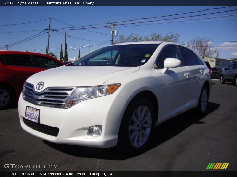 Blizzard White Pearl / Ivory 2012 Toyota Venza LE