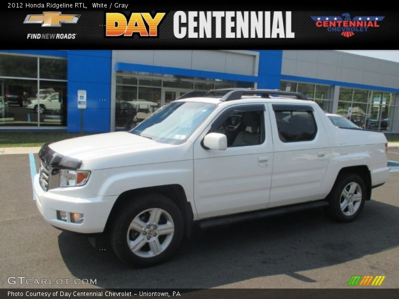White / Gray 2012 Honda Ridgeline RTL