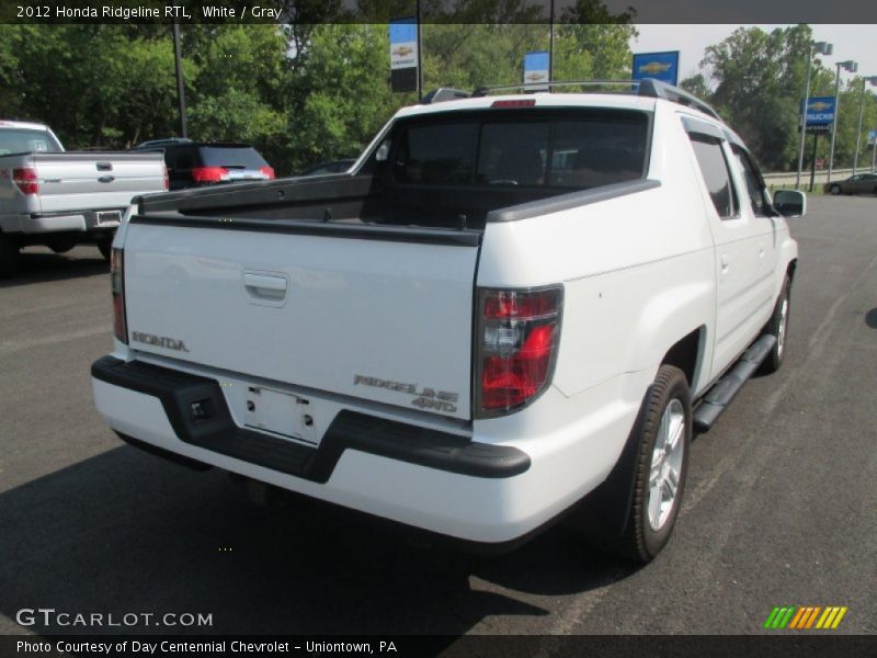 White / Gray 2012 Honda Ridgeline RTL