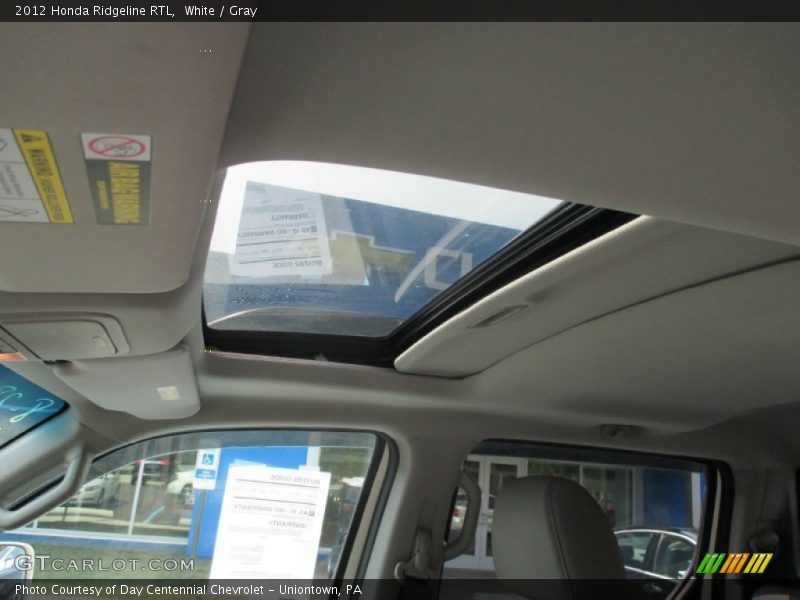 White / Gray 2012 Honda Ridgeline RTL