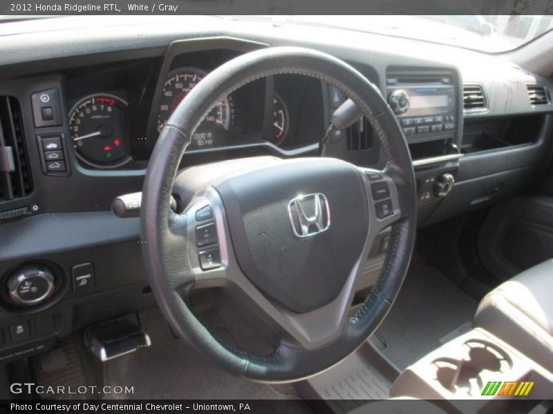 White / Gray 2012 Honda Ridgeline RTL