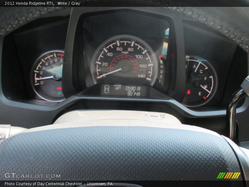 White / Gray 2012 Honda Ridgeline RTL