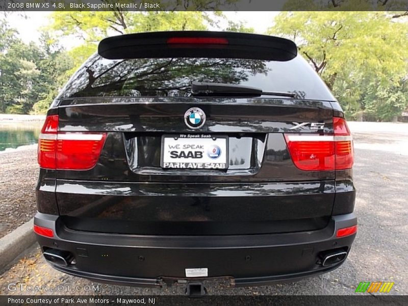 Black Sapphire Metallic / Black 2008 BMW X5 4.8i
