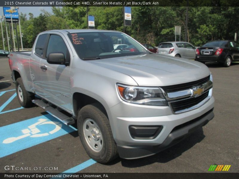 Silver Ice Metallic / Jet Black/Dark Ash 2015 Chevrolet Colorado WT Extended Cab 4WD