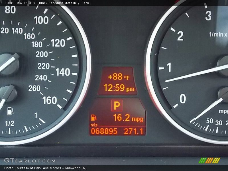 Black Sapphire Metallic / Black 2008 BMW X5 4.8i