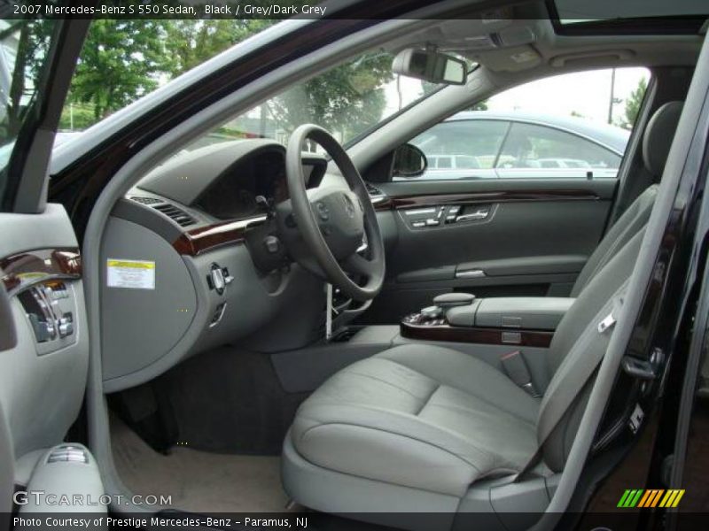 Black / Grey/Dark Grey 2007 Mercedes-Benz S 550 Sedan