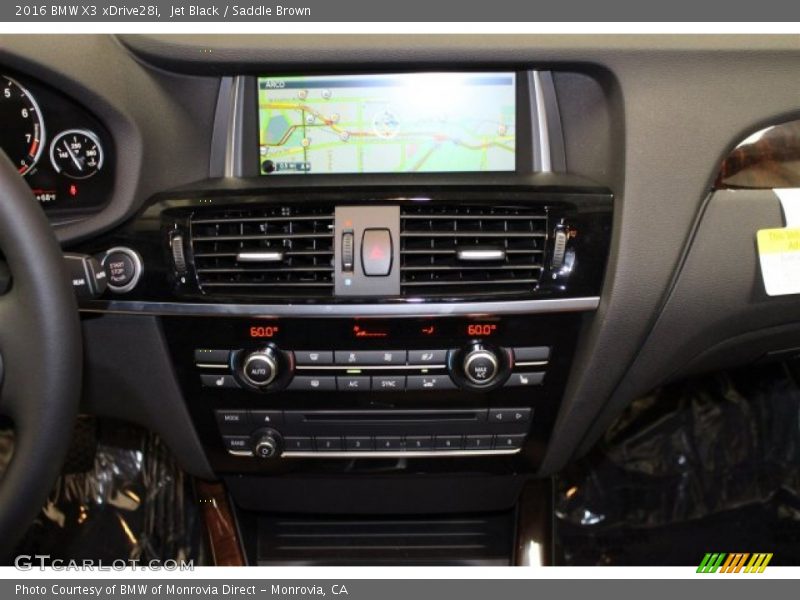 Jet Black / Saddle Brown 2016 BMW X3 xDrive28i