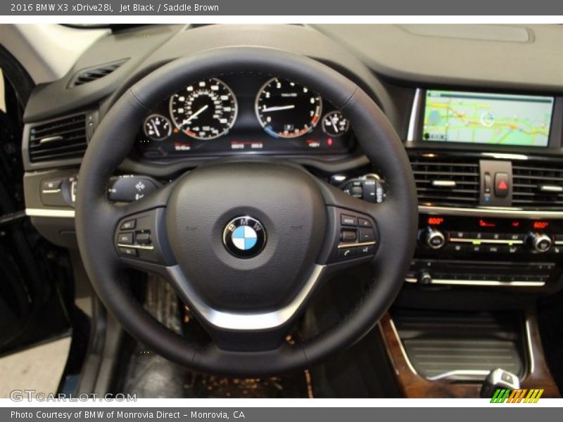 Jet Black / Saddle Brown 2016 BMW X3 xDrive28i