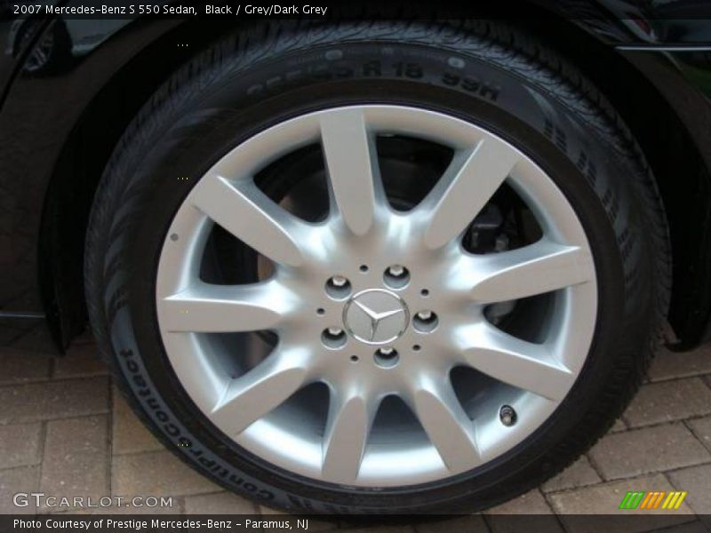 Black / Grey/Dark Grey 2007 Mercedes-Benz S 550 Sedan