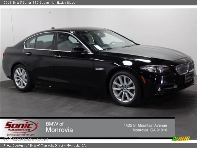 Jet Black / Black 2015 BMW 5 Series 550i Sedan