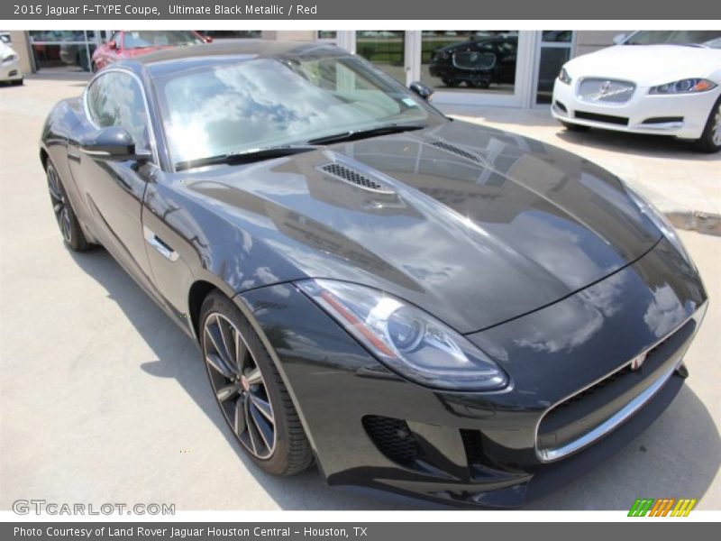 Ultimate Black Metallic / Red 2016 Jaguar F-TYPE Coupe