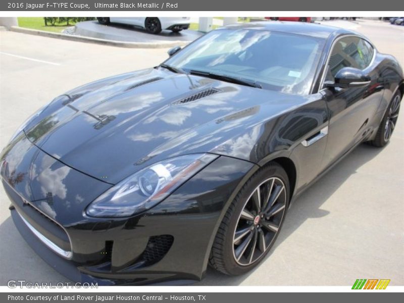 Ultimate Black Metallic / Red 2016 Jaguar F-TYPE Coupe