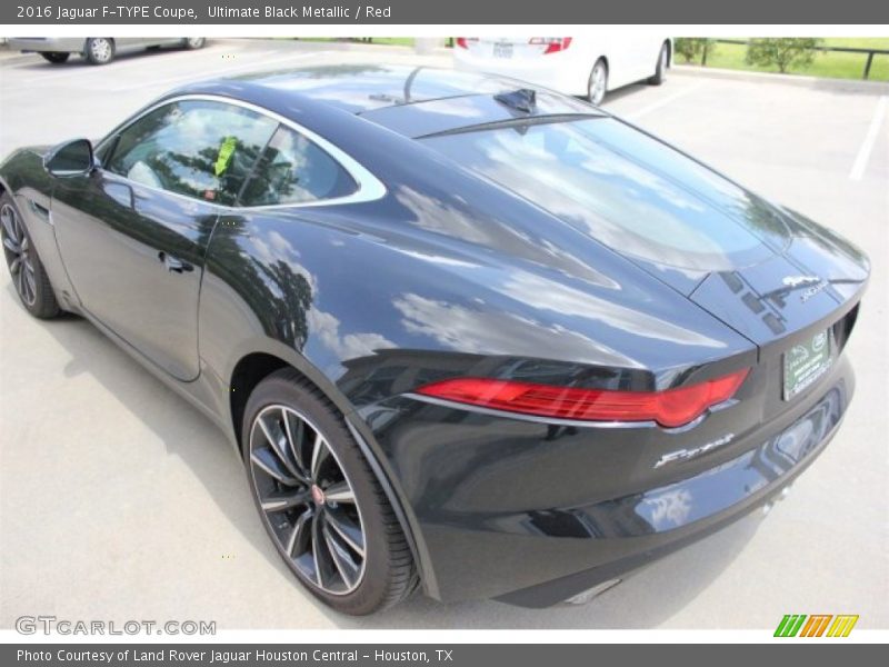 Ultimate Black Metallic / Red 2016 Jaguar F-TYPE Coupe
