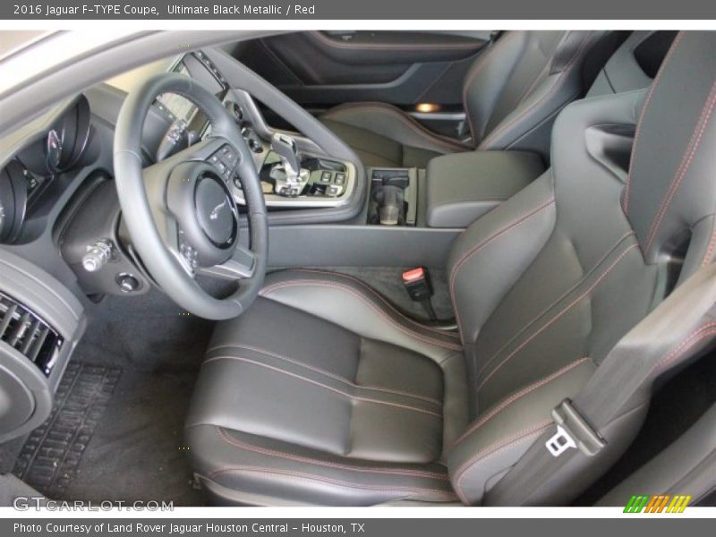 Ultimate Black Metallic / Red 2016 Jaguar F-TYPE Coupe