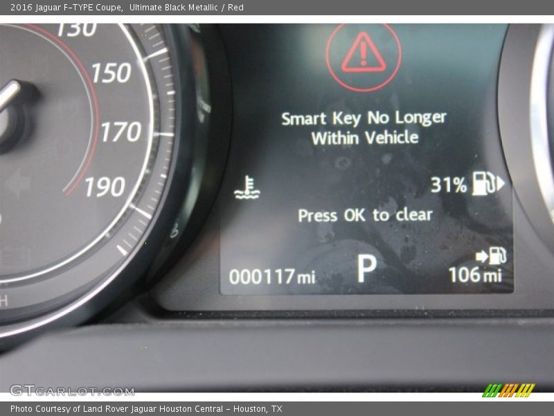 Ultimate Black Metallic / Red 2016 Jaguar F-TYPE Coupe