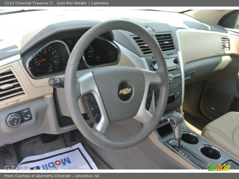 Gold Mist Metallic / Cashmere 2010 Chevrolet Traverse LT