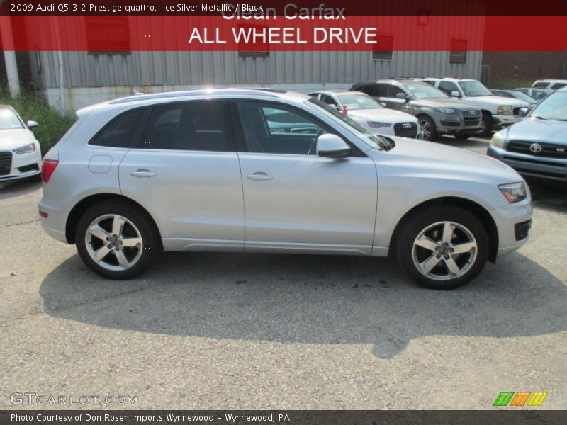 Ice Silver Metallic / Black 2009 Audi Q5 3.2 Prestige quattro