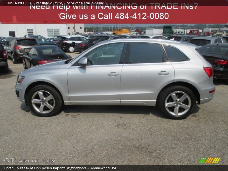 Ice Silver Metallic / Black 2009 Audi Q5 3.2 Prestige quattro