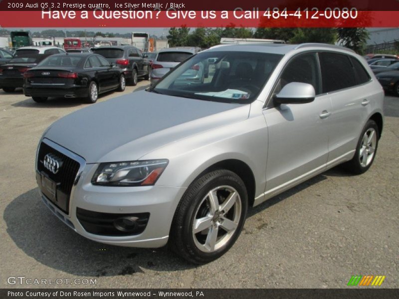 Ice Silver Metallic / Black 2009 Audi Q5 3.2 Prestige quattro