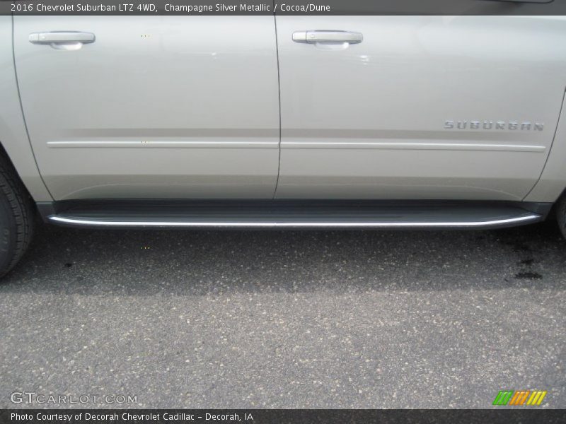 Champagne Silver Metallic / Cocoa/Dune 2016 Chevrolet Suburban LTZ 4WD