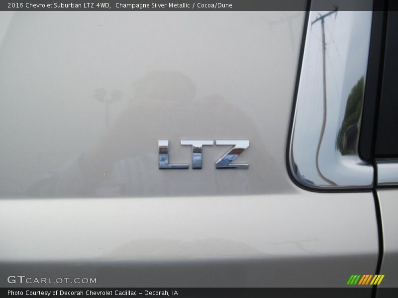 Champagne Silver Metallic / Cocoa/Dune 2016 Chevrolet Suburban LTZ 4WD