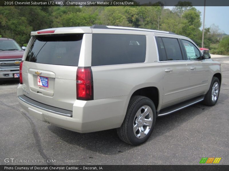 Champagne Silver Metallic / Cocoa/Dune 2016 Chevrolet Suburban LTZ 4WD