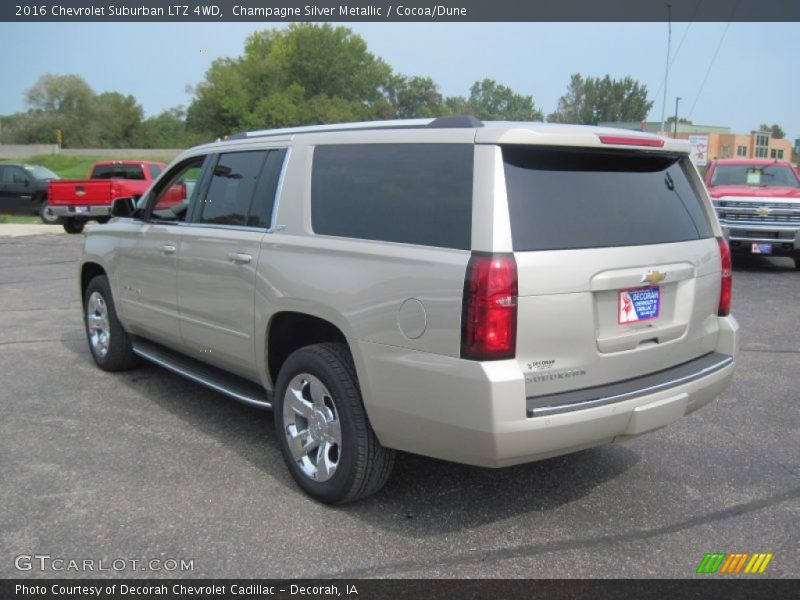 Champagne Silver Metallic / Cocoa/Dune 2016 Chevrolet Suburban LTZ 4WD