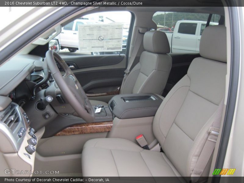 Champagne Silver Metallic / Cocoa/Dune 2016 Chevrolet Suburban LTZ 4WD