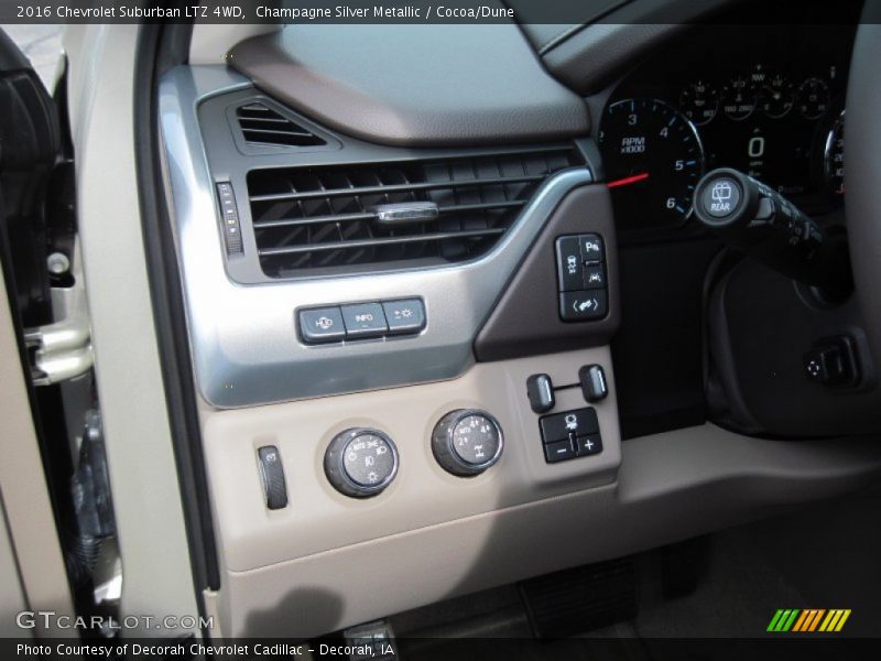 Champagne Silver Metallic / Cocoa/Dune 2016 Chevrolet Suburban LTZ 4WD