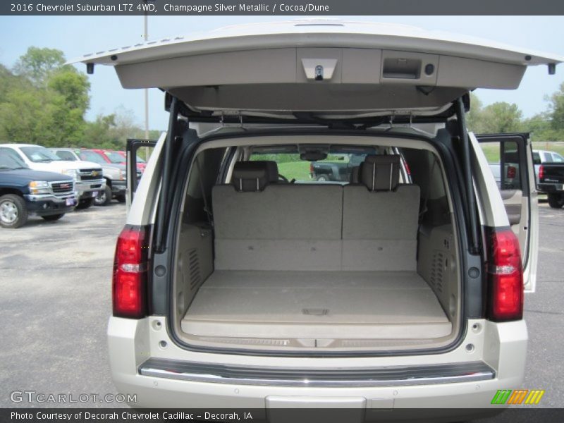 Champagne Silver Metallic / Cocoa/Dune 2016 Chevrolet Suburban LTZ 4WD