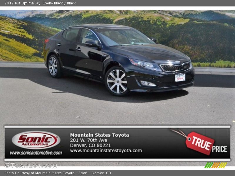 Ebony Black / Black 2012 Kia Optima SX