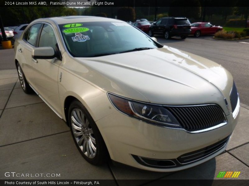 Platinum Dune Metallic / Light Dune 2014 Lincoln MKS AWD