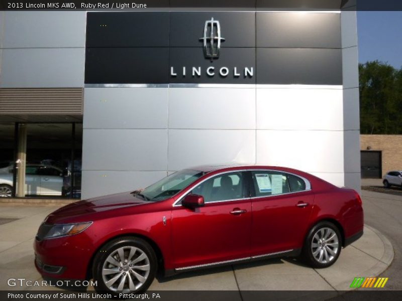 Ruby Red / Light Dune 2013 Lincoln MKS AWD