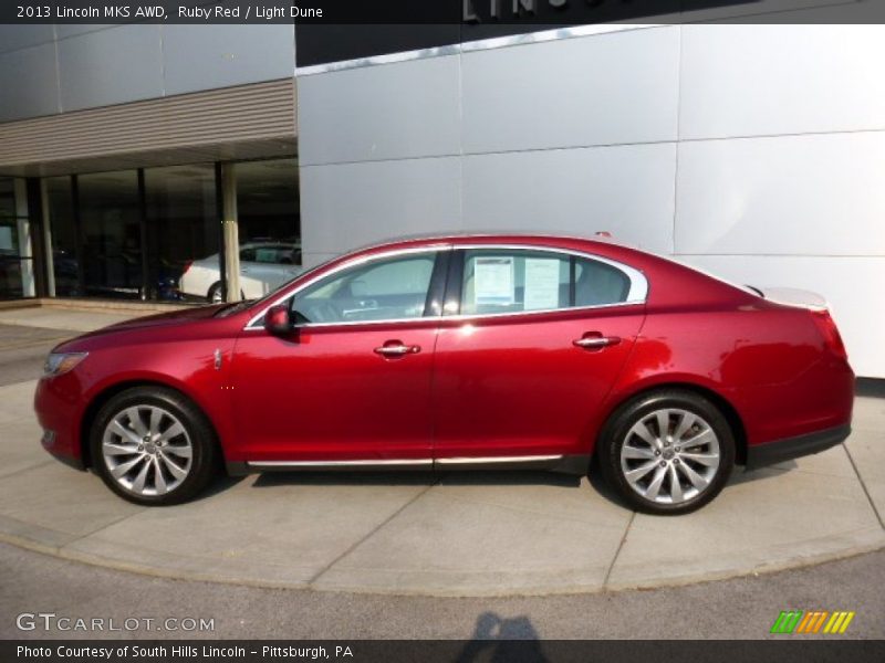 Ruby Red / Light Dune 2013 Lincoln MKS AWD