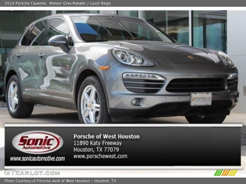 Meteor Grey Metallic / Luxor Beige 2014 Porsche Cayenne