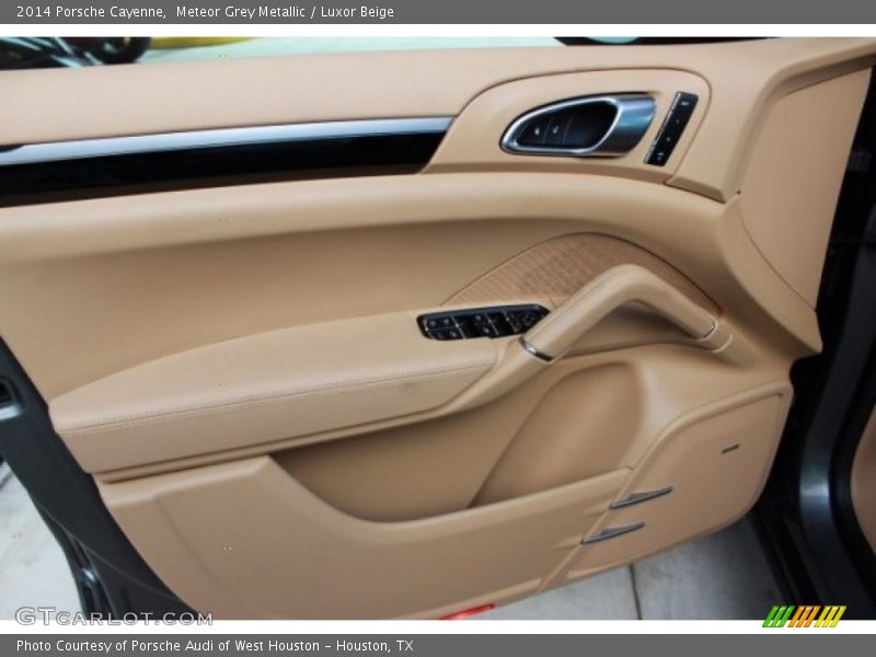 Meteor Grey Metallic / Luxor Beige 2014 Porsche Cayenne