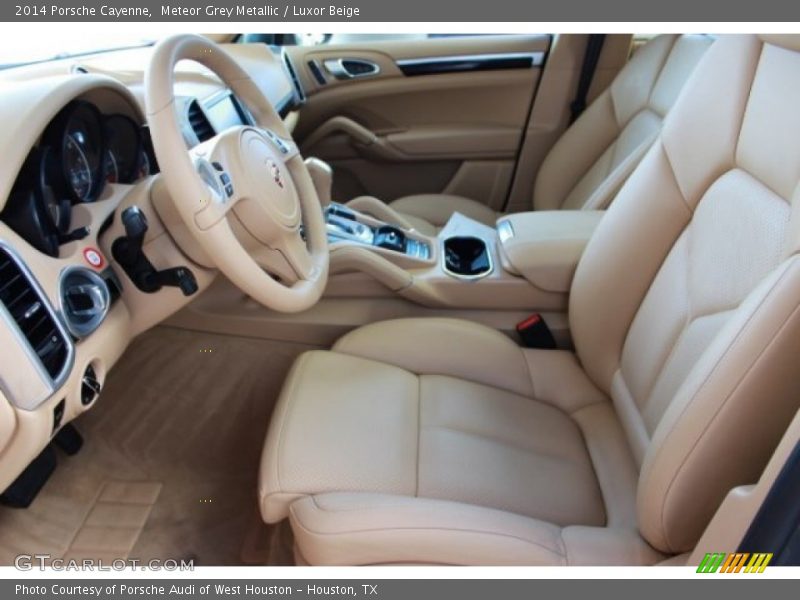 Meteor Grey Metallic / Luxor Beige 2014 Porsche Cayenne