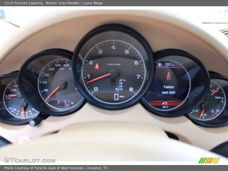 Meteor Grey Metallic / Luxor Beige 2014 Porsche Cayenne