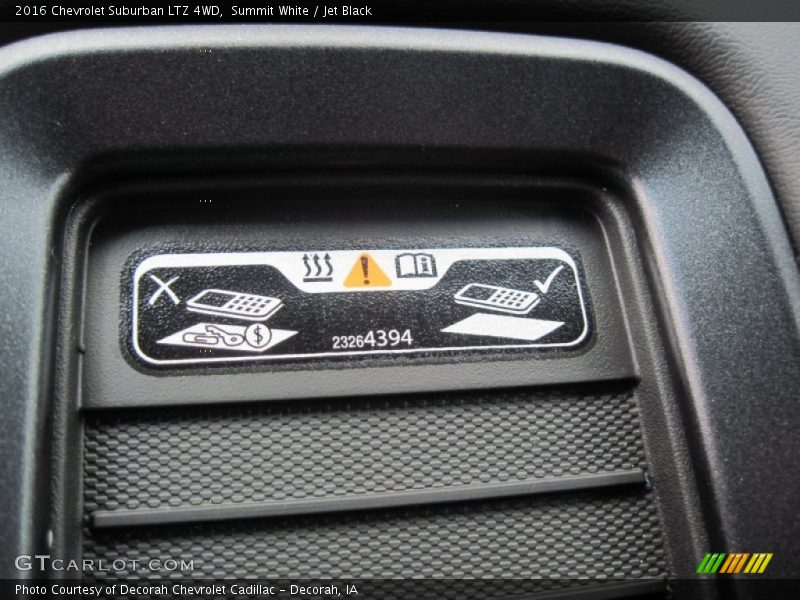 Summit White / Jet Black 2016 Chevrolet Suburban LTZ 4WD