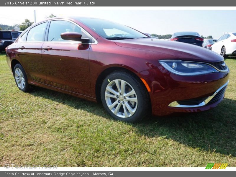 Velvet Red Pearl / Black 2016 Chrysler 200 Limited